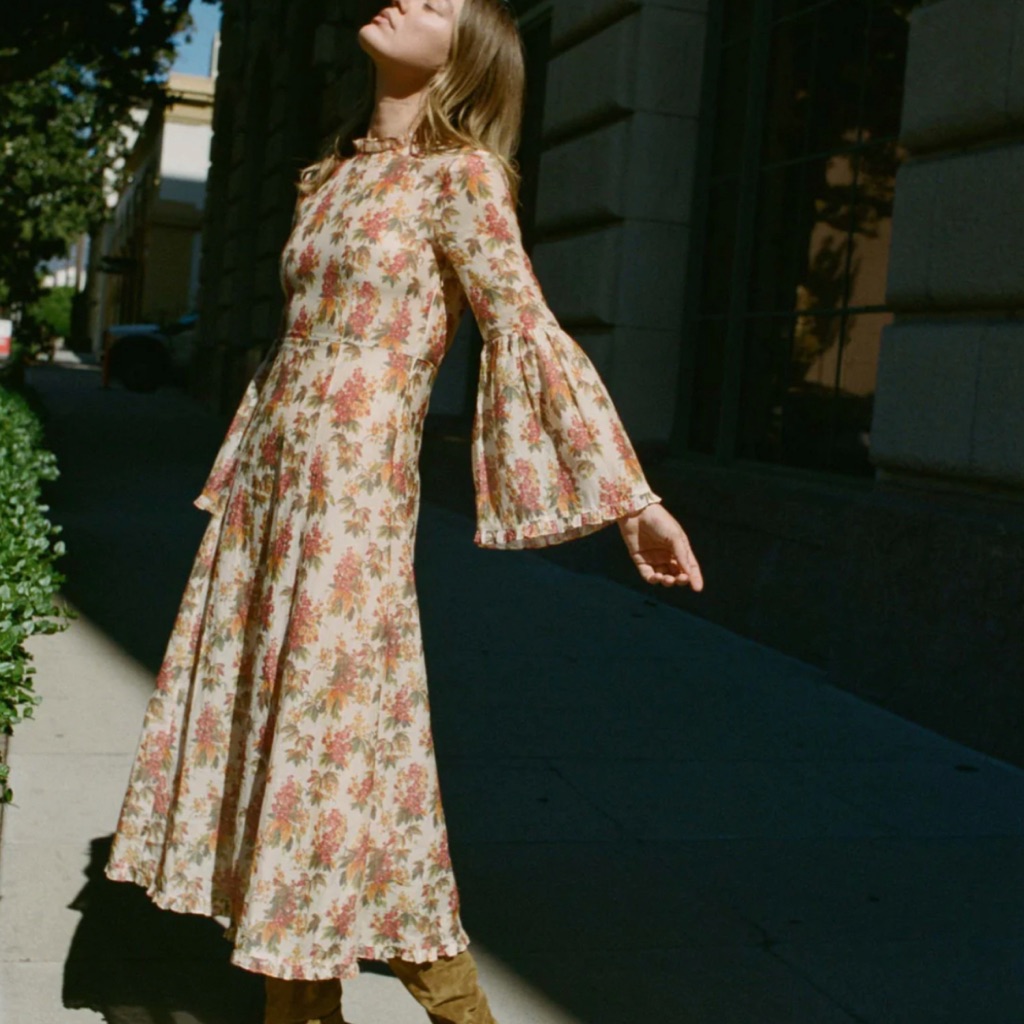 Doen Adelaide Bell Sleeved Maxi Xs